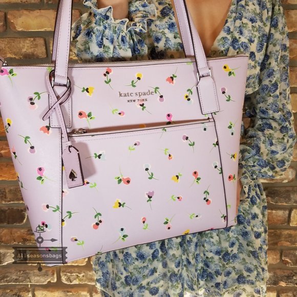 kate spade Handbags - Kate Spade LARGE cameron POCKET tote Disty Floral